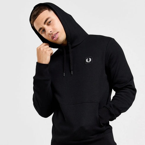 Fred Perry Badge Overhead Hoodie Black